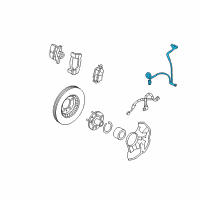 OEM 2012 Lincoln MKZ Front Speed Sensor Diagram - AE5Z-2C205-B