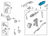 OEM 2022 Ford Bronco Sport HANDLE ASY - DOOR - INNER Diagram - LJ6Z-5822600-C