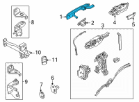 OEM 2021 Ford Bronco Sport HANDLE ASY - DOOR - OUTER Diagram - M1PZ-7822404-C