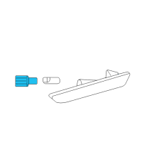 OEM Ford Maverick Park Lamp Bulb Socket Diagram - 6R3Z-13411-BA