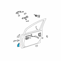 OEM Toyota FJ Cruiser Lower Hinge Diagram - 68730-33021