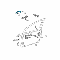 OEM Toyota Corolla Handle, Outside Diagram - 69210-02110-D0