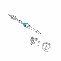 OEM Nissan Kicks Repair Kit - Dust Boot, Inner Diagram - C9741-ED50J