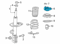 OEM Toyota C-HR Upper Mount Diagram - 48609-02320