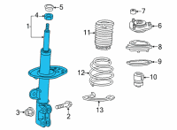 OEM 2022 Toyota Corolla Cross Strut Diagram - 48510-8Z509