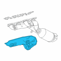 OEM Lexus LC500 INSULATOR, Exhaust Manifold Heat Diagram - 17167-38150