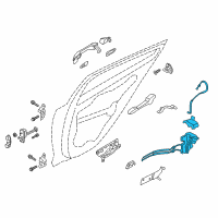 OEM 2020 Kia Stinger Rear Door Latch Assembly Diagram - 81410J5000