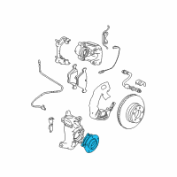OEM 2000 BMW M5 Wheel Hub With Bearing, Front Diagram - 31-22-2-229-360