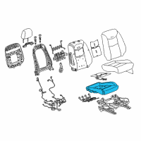 OEM Cadillac XT5 Seat Cushion Pad Diagram - 84572327