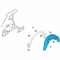 OEM 2022 Nissan Rogue Sport Protector-Rear Wheel House, LH Diagram - 76749-6MA0A