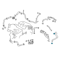 OEM 2019 Toyota C-HR By-Pass Pipe Clamp Diagram - 90466-A0018