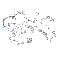 OEM 2018 Lexus RX450hL Hose, Radiator, NO.2 Diagram - 16572-0P360
