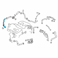 OEM Lexus RX350L Hose, Radiator, NO.2 Diagram - 16572-0P360