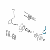 OEM 2004 Kia Sedona Front Flexible Hose Assembly Diagram - 0K52Y43980