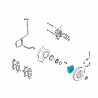 OEM Kia Sedona Front Wheel Hub Assembly Diagram - 0K55233060