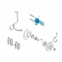 OEM 2004 Kia Sedona Front Caliper, Right Without Pad Diagram - 0K52Y49980