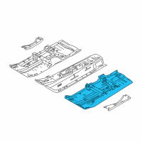 OEM 2013 Nissan Cube Floor Front Diagram - G4321-1FGMA