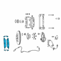 OEM 2016 Dodge Charger Front Disc Brake Pad Kit Diagram - 68245089AA