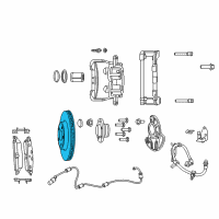 OEM 2018 Dodge Charger Rotor-Brake Diagram - 68368069AA