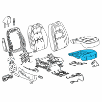 OEM 2016 GMC Canyon Seat Cushion Pad Diagram - 84513564