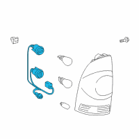 OEM 2005 Toyota Tacoma Socket & Wire Diagram - 81555-04150