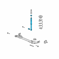 OEM 2007 Honda Fit Shock Absorber Assembly, Rear Diagram - 52610-SLN-A04