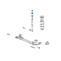 OEM 2008 Honda Fit Rubber, Rear Shock Absorber Mounting Diagram - 52725-SLN-A01