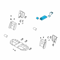 OEM Infiniti G35 Back Assy-Rear Seat, Center Diagram - 88610-AC704