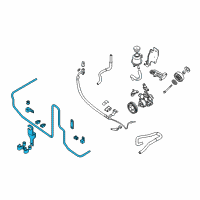 OEM 2015 Nissan Xterra Oil Cooler Assembly - Power Steering Diagram - 49790-ZL02A