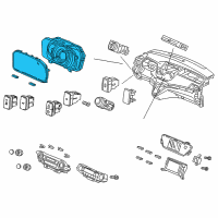 OEM Honda CR-V Meter Assembly, Combination Diagram - 78100-T1W-A21