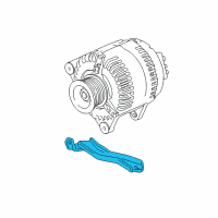 OEM 2004 Pontiac Vibe Bracket, Generator Pivot Diagram - 88972643