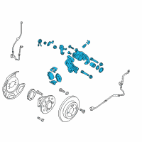 OEM Hyundai Disc Brake Assembly-Rear, RH Diagram - 58400-1R300