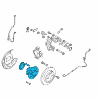 OEM 2017 Hyundai Accent Rear Wheel Hub Assembly Diagram - 52750-0U000