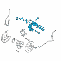 OEM Hyundai Accent Caliper Kit-Rear Brake, LH Diagram - 58310-1RA30