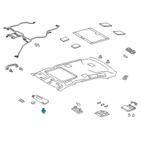 OEM 2015 Lexus LS460 Holder, Visor Diagram - 74348-33040-A4