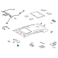 OEM 2010 Lexus LS460 Holder, Visor Diagram - 74348-33040-A4