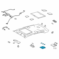 OEM Lexus LS460 Lamp Assy, Rear Vanity Diagram - 81340-50170-C0