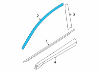 OEM Hyundai Santa Cruz MOULDING ASSY-FRT DR FRAME, LH Diagram - 82850-K5000