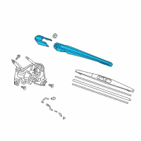 OEM Honda HR-V Arm, Rear Wiper Diagram - 76720-T7A-003