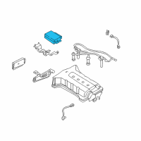 OEM 2001 Kia Spectra Engine Control Module Computer Diagram - 0K2BW18881C