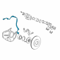 OEM 1998 Acura RL Sensor Assembly, Right Front Diagram - 57450-SZ3-000