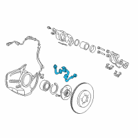 OEM 2002 Acura RL Hose Set, Right Front Brake Diagram - 01464-SZ3-000