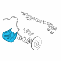 OEM 1999 Acura RL Splash Guard, Left Front Brake Diagram - 45256-SZ3-000