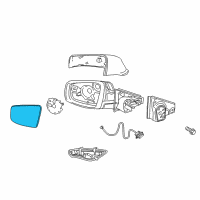 OEM 2013 Buick LaCrosse Mirror-Outside Rear View (Reflector Glass & Backing Plate) Diagram - 20895340