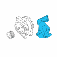 OEM 1998 Dodge Caravan Alternator Bracket Diagram - 4861132AA