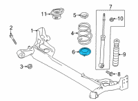 OEM 2019 Nissan Kicks Rear Spring Seat-Rubber Lower Diagram - 55032-5RA0A