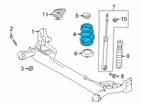 OEM 2022 Nissan Versa Spring-Rear Suspension Diagram - 55020-5EE0A