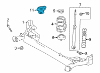 OEM 2020 Nissan Versa Insulator Assy-Mounting, Shock Absorber Diagram - 55320-9VB0A