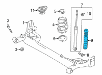 OEM Nissan Bumper Assy-Bound, Rear Suspension Diagram - 55240-5EE0A