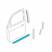 OEM 2000 Ford Focus Body Side Molding Diagram - 5S4Z-5420939-DAA